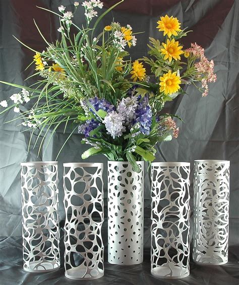 sheet metal vase|metal vases.